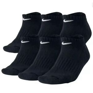 NIKE Dri Fit‎ Men's 6 Pack Everyday Cotton Cushioned No Show Socks Size 8 12 L